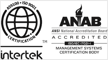 certifiée AS9100:D et ISO 9001:2015 par intertek